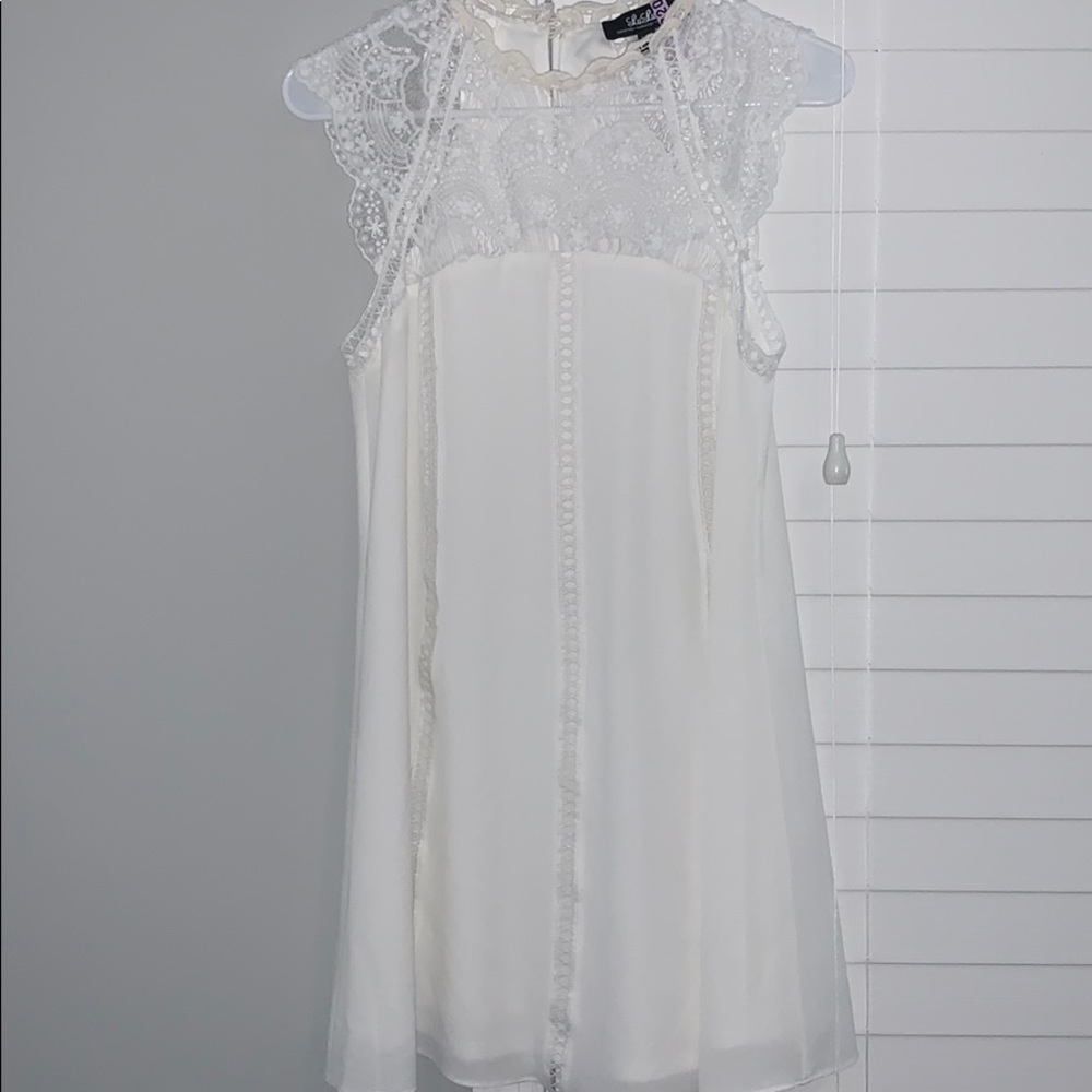 Lulus White Lace detailing dress